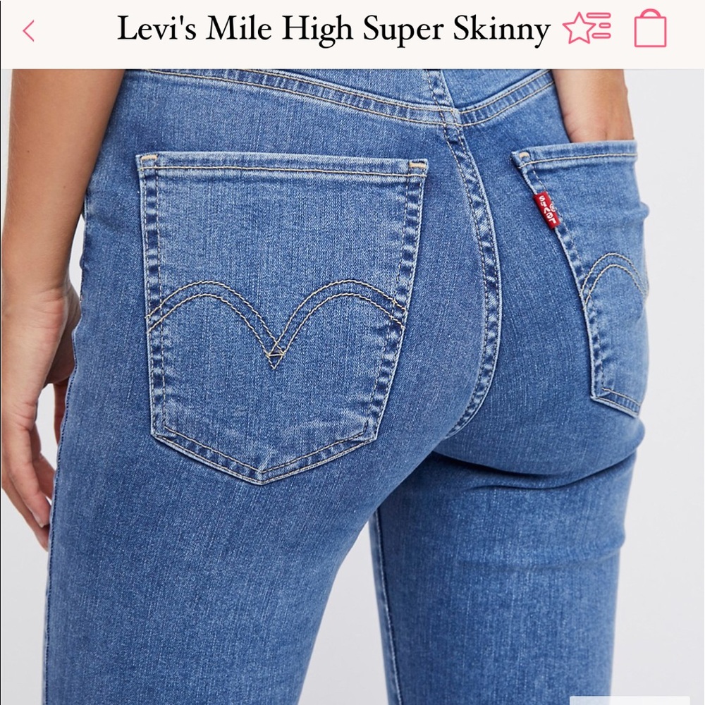 NWT Levi’s Mile High Super Skinny Jeans - Castaway